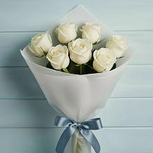Букет 7 Белых роз Эдлесс Лав в Покровский городок