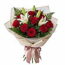 Букет цветов из:  Лилии и Розы в Покровский городок