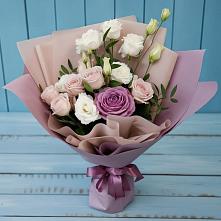Букет цветов из:  Розы и Лизиантусы #REPLACE_PRED# Покровский городок
