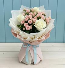 Букет цветов из:  Розы в Покровский городок