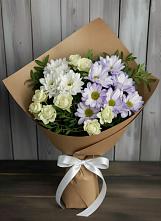 Букет цветов из:  Хризантемы и Розы в Покровский городок