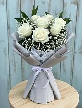 Букет цветов из:  Розы в Покровский городок