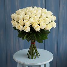Букет 51 Белая роза Эдлесс Лав в Покровский городок