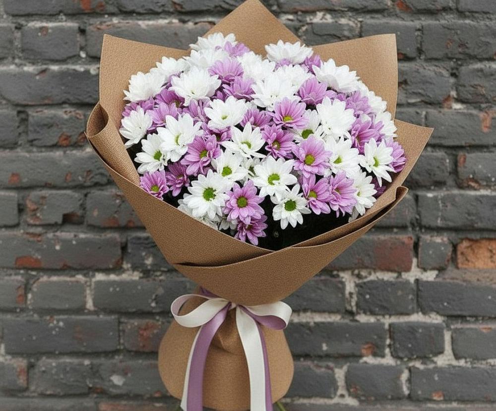 Букет цветов из: Хризантемы в Покровский городок