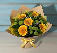 Букет цветов из:  Герберы и Хризантемы в Покровский городок