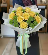 Букет цветов из:  Хризантемы и Розы #REPLACE_PRED# Покровский городок