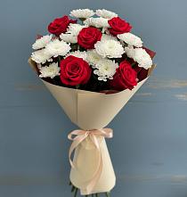 Букет цветов из:  Розы и Хризантемы в Покровский городок