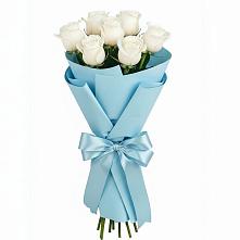 Букет 7 белых роз Проуд в Покровский городок