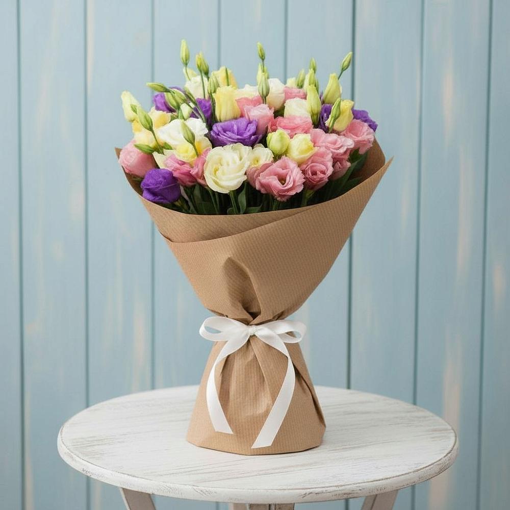 Букет цветов из: Лизиантусы в Покровский городок