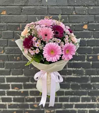 Букет цветов из:  Герберы и Хризантемы в Покровский городок