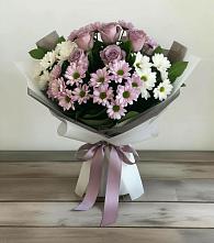 Букет цветов из:  Хризантемы и Розы #REPLACE_PRED# Покровский городок