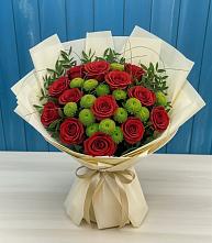 Букет цветов из:  Розы и Хризантемы в Покровский городок