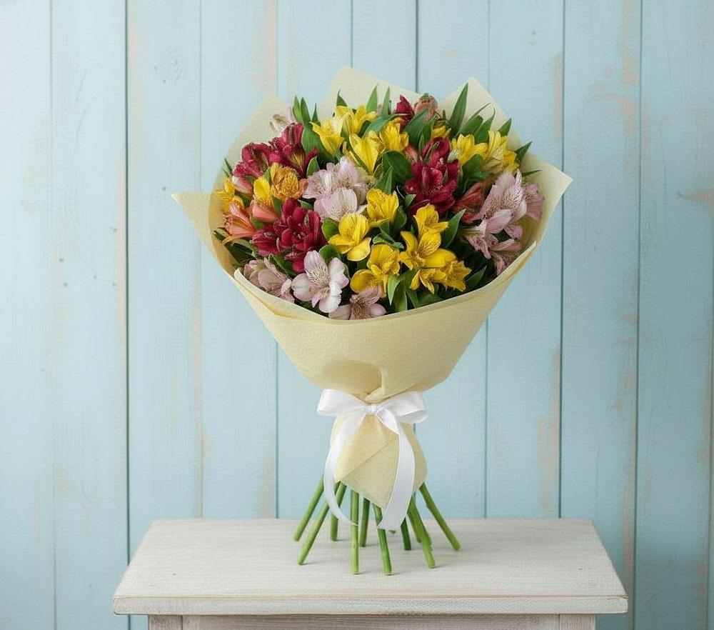 Букет цветов из: Альстромерии в Покровский городок