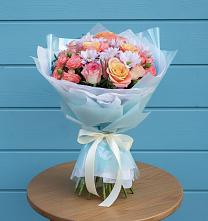 Букет цветов из:  Хризантемы и Розы в Покровский городок
